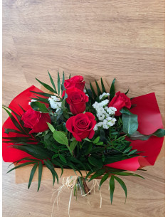 Ramo 6 rosas rojas