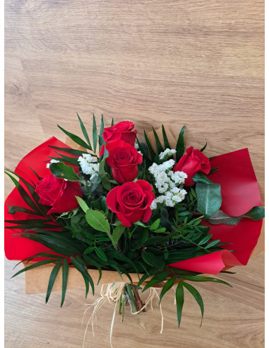 Ramo 6 rosas rojas